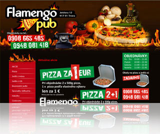 Web a e-shop od CMS Webaster - Flamengo pub