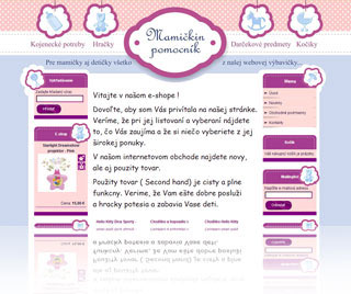 Web a e-shop od CMS Webaster - E-shop Mamičkin pomocník