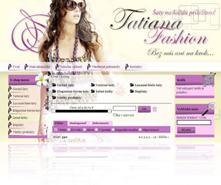 Web a e-shop od CMS Webaster - E-shop Tatianafashion.sk