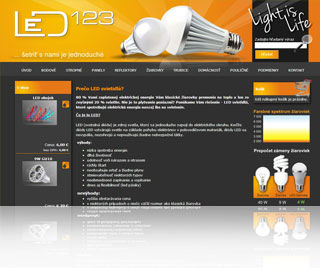 Web a e-shop od CMS Webaster - E-shop Led123.sk